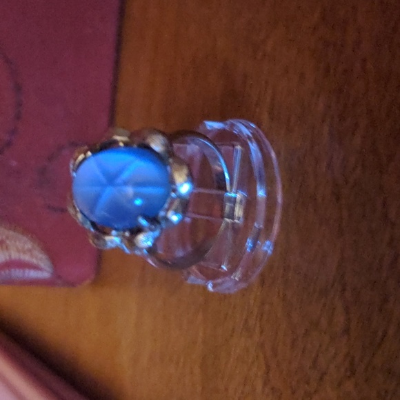 Sarah Cov. Signed & Stamped Vintage Ring Sarah Coventry Blue Oval Ring - Picture 15 of 17